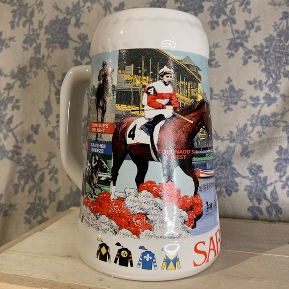 VTG 1999 Limited Edition Saratoga Race Course Beer Mug Saratoga Springs NYRA - Picture 1 of 8